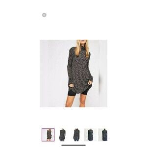 Free People We The Free Stretchy Turtleneck Tunic Shirt.